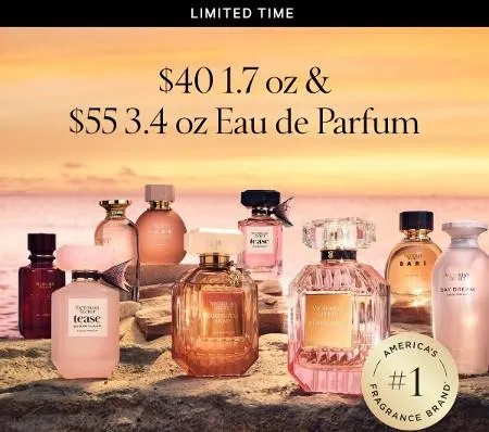 $40 1.7 oz and $55 3.4 oz Eau de Parfum