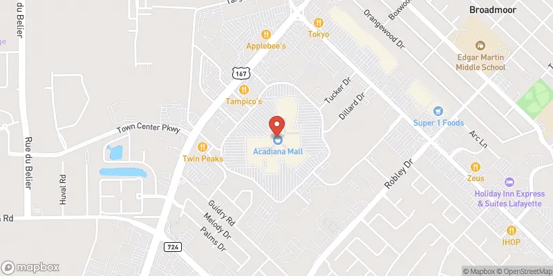 Acadiana Mall location map