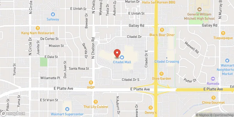 The Citadel location map