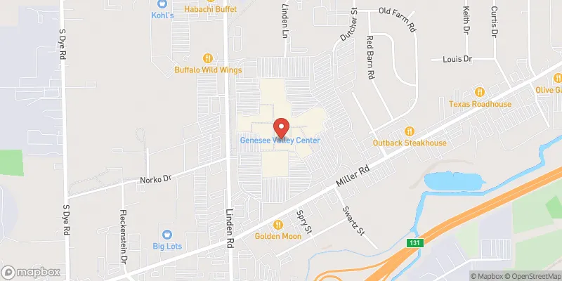 Genesee Valley Center Mall location map