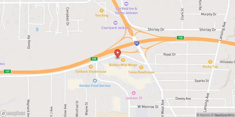 Jackson Crossing Mall location map