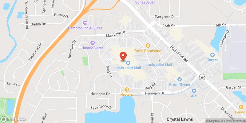 Louis Joliet Mall location map