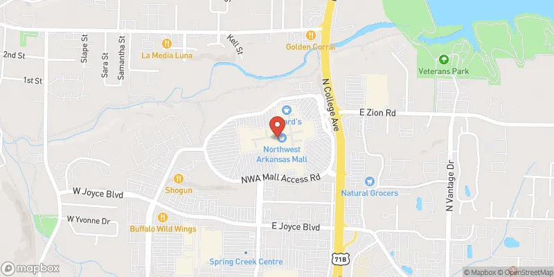 Northwest Arkansas Mall location map