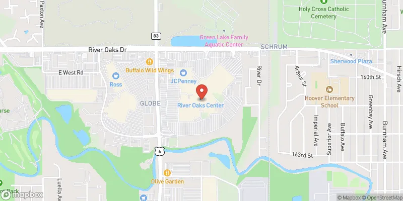 River Oaks Center Mall location map