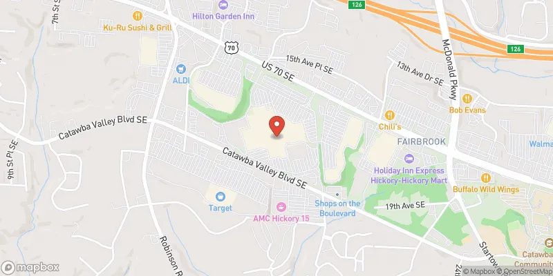 Valley Hills Mall location map