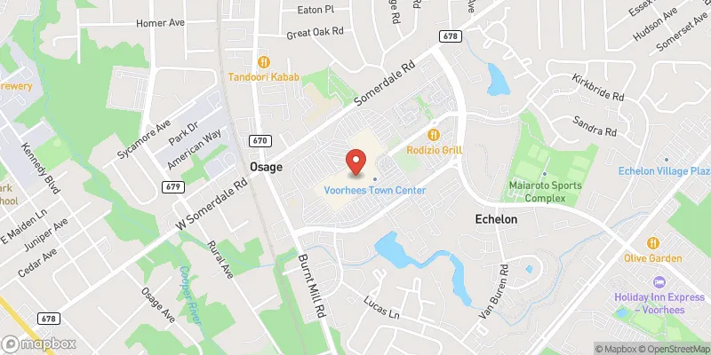 Voorhees Town Center Mall location map