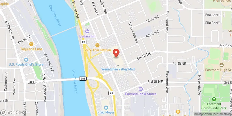 Wenatchee Valley Mall location map